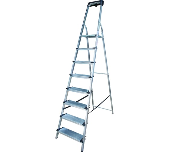 Изображение товара Алюминиевая стремянка с органайзером Новая Высота 8 ступеней 1118108