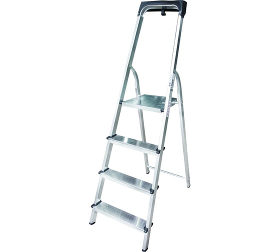 Изображение товара Алюминиевая стремянка с органайзером Новая Высота 4 ступени 1115104