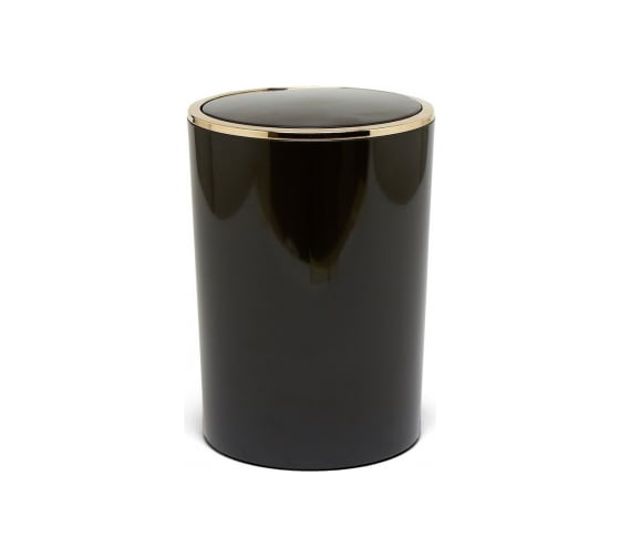 Изображение товара Урна с крышкой PRIMANOVA LENOX чёрный с золотом M-E35-06-A