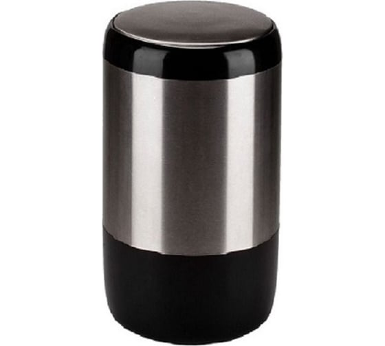 Изображение товара Урна для мусора PRIMANOVA LIMA с вращающейся крышкой, 20 л, чёрная, d=28.5, h=50.5 см, металл/пластик M-E12-06