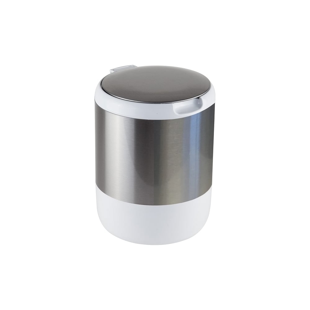 Изображение товара Урна с крышкой PRIMANOVA LIMA 3 л из нержавеющей стали белая