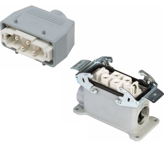 Изображение товара Прямоугольный промышленный разъем Mete Enerji комплект H6K-B2M-E2F 685766K