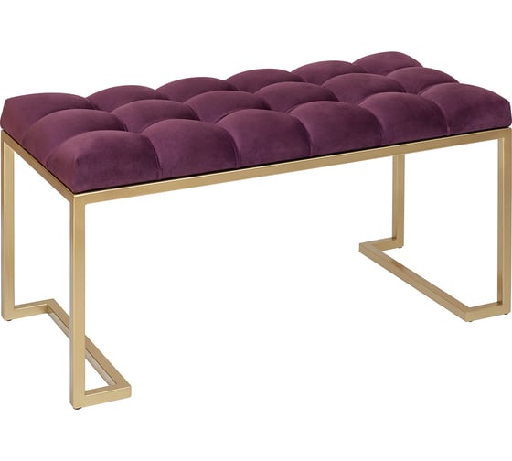 Изображение товара Банкетка GreenWeen OMEGA MINI Marsala, каретная стяжка золотая GW-OMEGAMINI-MARS-850G-K