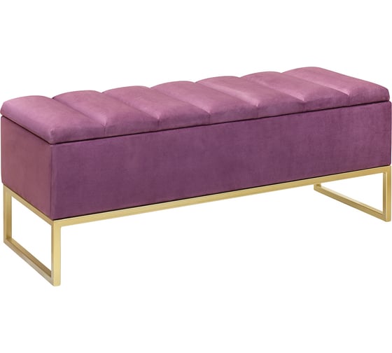 Изображение товара Банкетка GreenWeen CUBE Marsala, Bulon с ящиком для хранения, золотая GW-CUBE-MARS-110G-BL