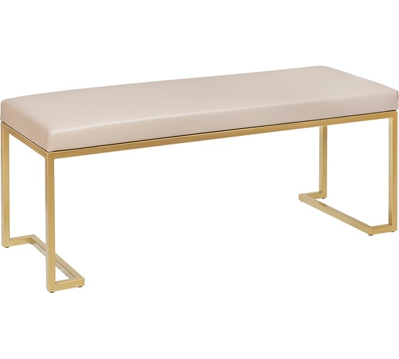 Изображение товара Банкетка GreenWeen OMEGA Light Beige золотая экокожа GW-OMEGA-LEA-110G