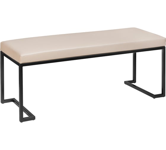 Изображение товара Банкетка GreenWeen OMEGA Light Beige черная экокожа GW-OMEGA-LEA-110B