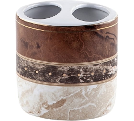 Изображение товара Стакан для щётки и пасты PRIMANOVA GARNSEY коричневый, керамика D-20122