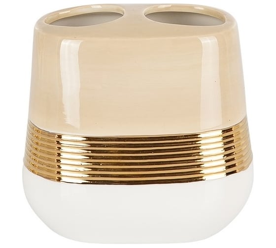 Изображение товара Стакан для щётки и пасты PRIMANOVA LUCAS GOLD керамика D-20452