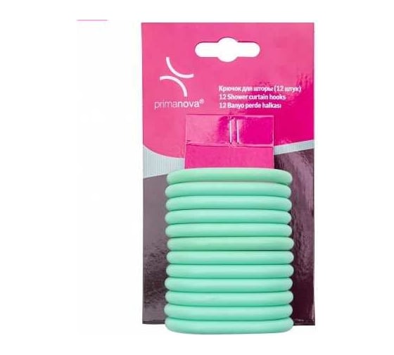 Изображение товара Кольца для штор PRIMANOVA 12 шт, зеленые M-05405