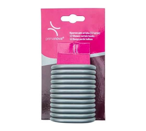 Изображение товара Кольца для штор PRIMANOVA 12 шт, серые M-05414