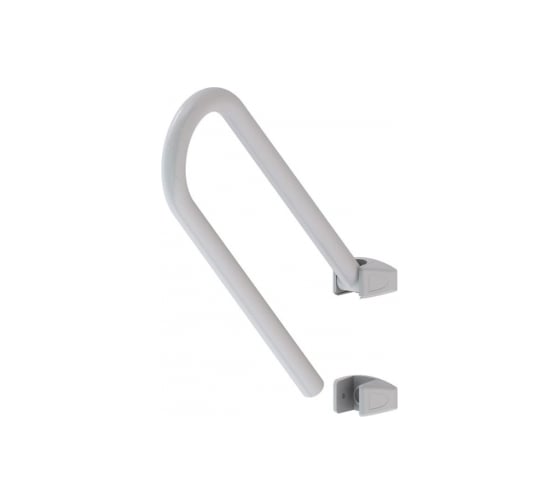 Изображение товара Поручень PRIMANOVA закруглённый, поднимающийся, белый, 52.5х21 см M-KV09-01
