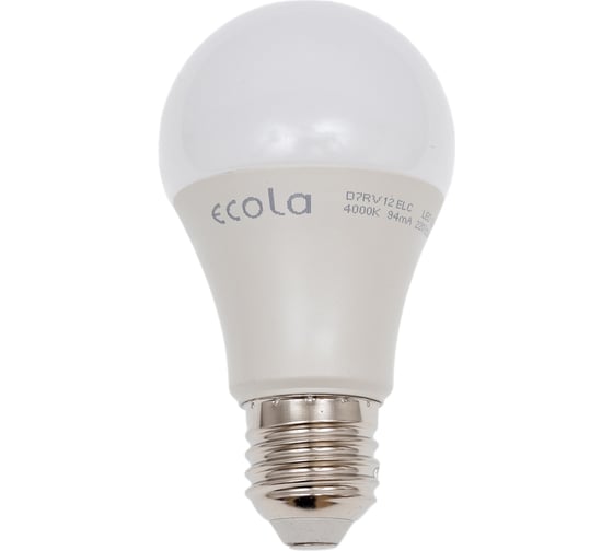 Изображение товара Светодиодная лампа Ecola classic LED 12,0W A60 220-240V E27 4000K композит 110x60 D7RV12ELC