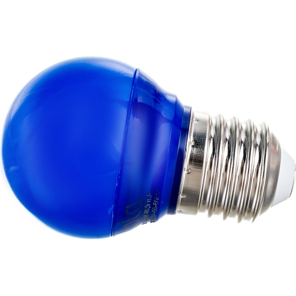 Изображение товара Светодиодная лампа Ecola globe LED color 5,0W G45 220V E27 Blue шар Синий матовая колба 77x45 K7CB50ELB