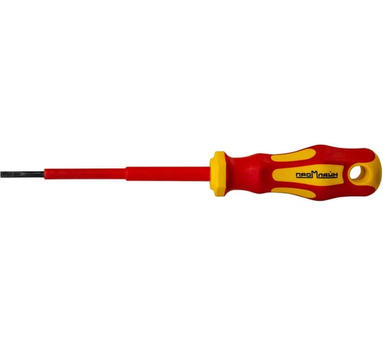 Изображение товара Диэлектрическая отвёртка Промлайн с прям. шлицем 0,4x2,5x80мм, до 1000В, Cr-v, ПЛ022010125_z022