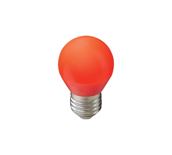 Изображение товара Светодиодная лампа Ecola globe LED color 5,0W G45 220V E27 Red шар Красный матовая колба 77x45 K7CR50ELB