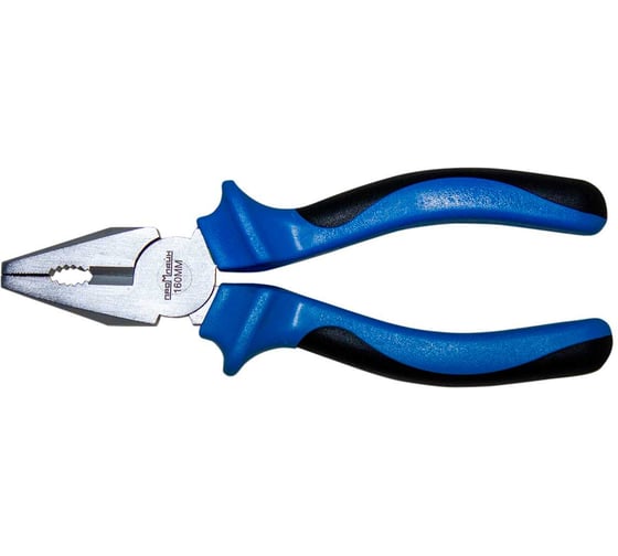 Изображение товара Комбинированные плоскогубцы Промлайн 160мм. сталь Cr-v, двухкомпонентные рукоятки ПЛ01301160_z022