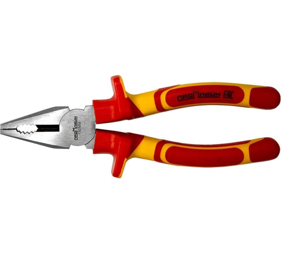 Изображение товара Диэлектрические комбинированные плоскогубцы Промлайн 180мм, Cr-v, до 1000В с двухкомпонентными рукоятками 	ПЛ0210102180_z022