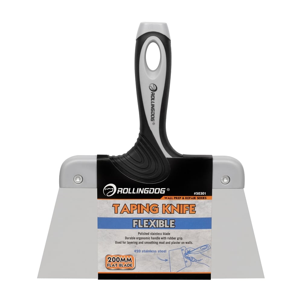 Изображение товара Шпатель Rollingdog Taping Knife, нержавеющая сталь 420, 200 мм., 50301 Изображение товара Шпатель Rollingdog Taping Knife, нержавеющая сталь 420, 200 мм., 50301