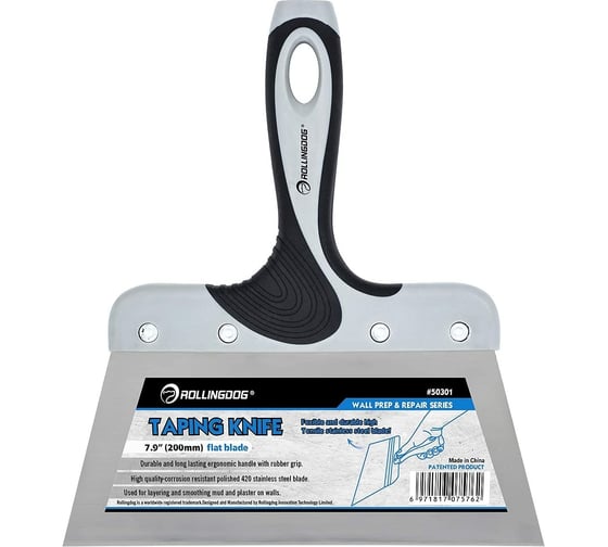 Изображение товара Шпатель Rollingdog Taping Knife, нержавеющая сталь 420, 200 мм., 50301