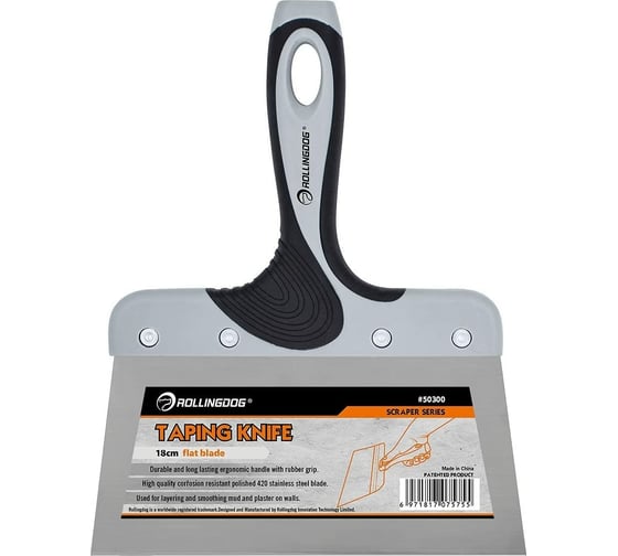 Изображение товара Шпатель Rollingdog Taping Knife, нержавеющая сталь 420, 180 мм., 50300