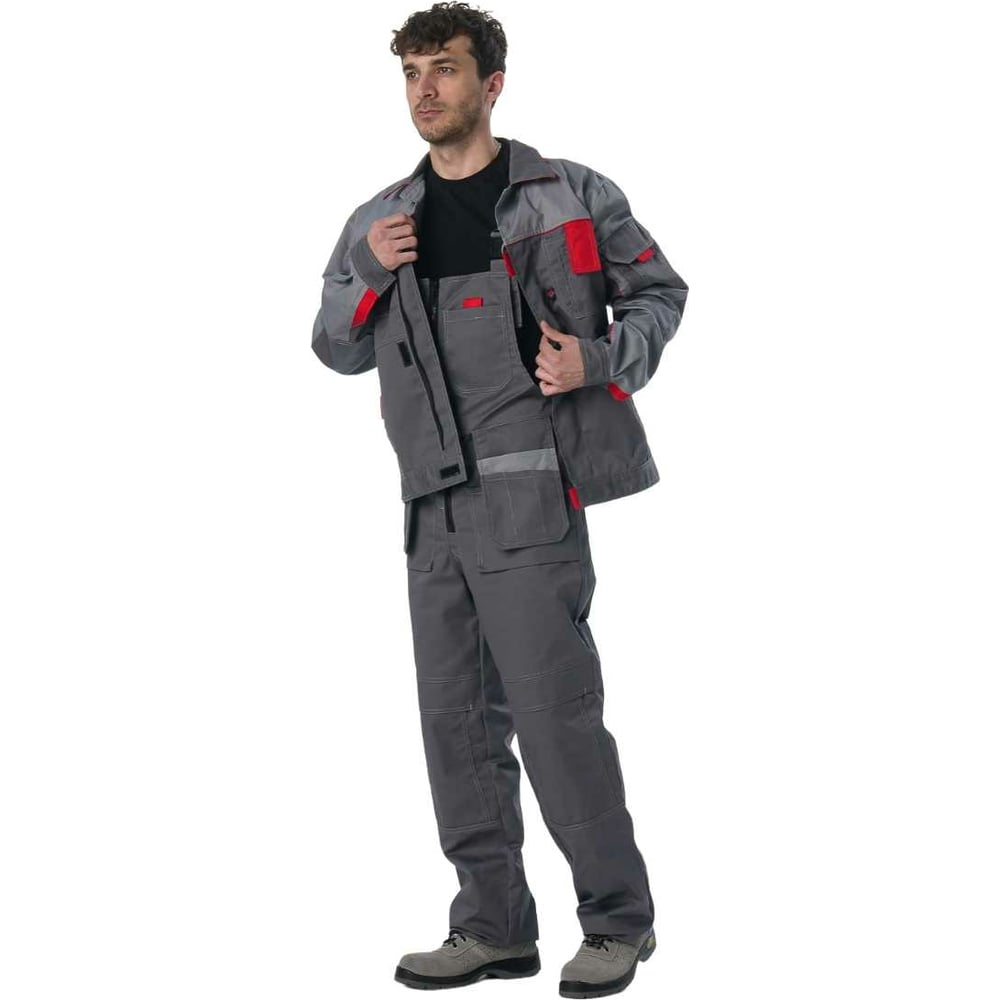 Изображение товара Костюм Факел Союз-Профессионал-2 мужской водоотталкивающий серый с красным 44-46