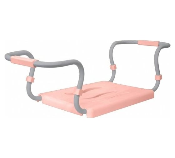 Изображение товара Сиденье для ванной PRIMANOVA 36х26 см, розовое, стальной каркас 42.5-65 см, нагрузка- до 120 кг M-KV03-03