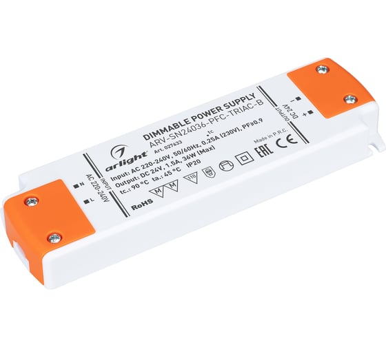 Изображение товара Блок питания Arlight ARV-SN24036-PFC-TRIAC-B 027633