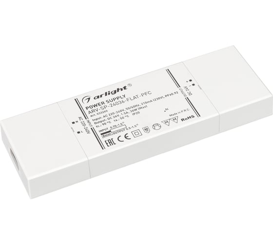 Изображение товара Блок питания Arlight ARV-SP-24036-FLAT-PFC 033260