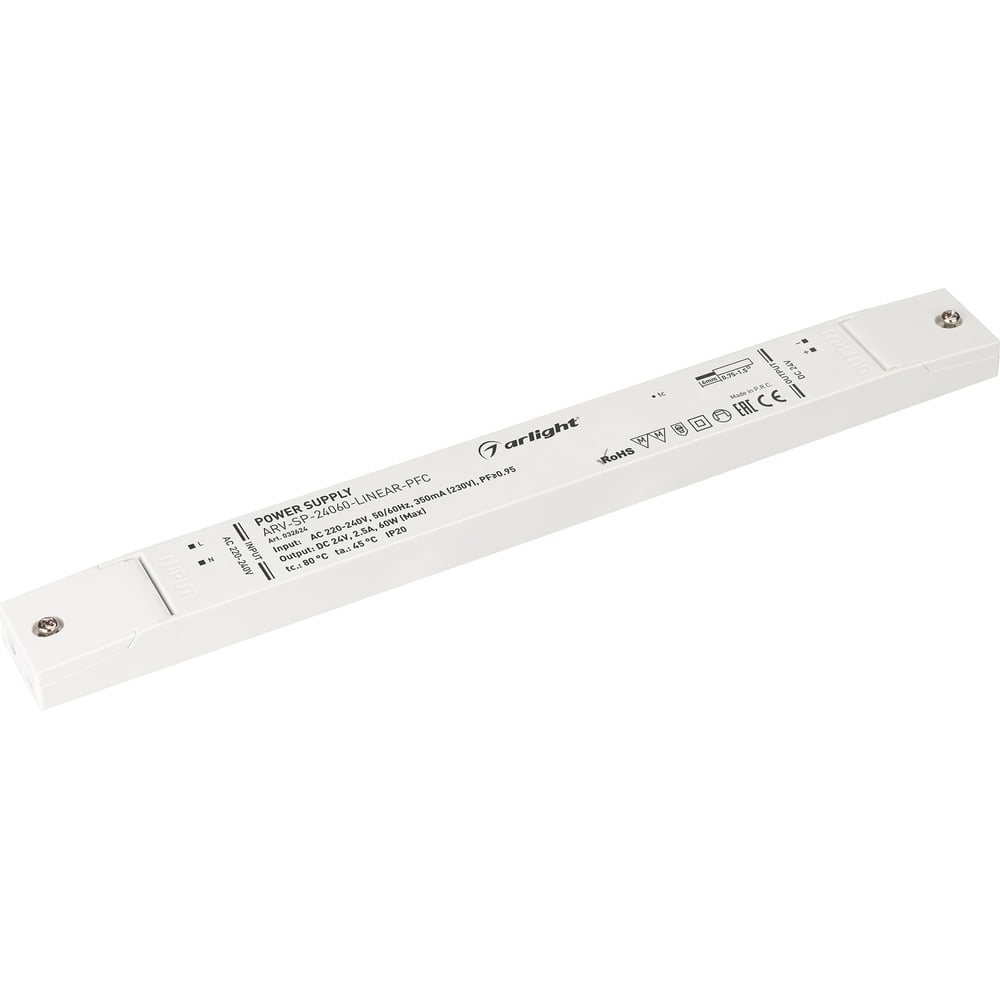 Изображение товара Блок питания Arlight ARV-SP-24060-LINEAR-PFC 60W для светодиодов