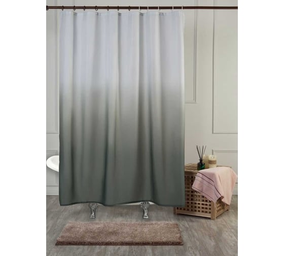Изображение товара Штора для ванной PRIMANOVA DIAMOND 180x200 PLE, серый DR-70004