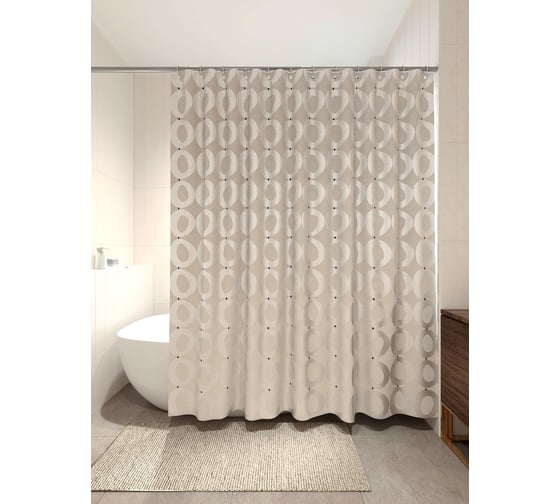 Изображение товара Штора для ванной PRIMANOVA HALF MOON 180x200 PEVA D-60022