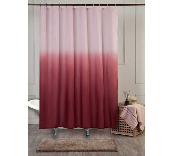 Изображение товара Штора для ванной PRIMANOVA DIAMOND 180x200 PLE, амарантовый DR-70005