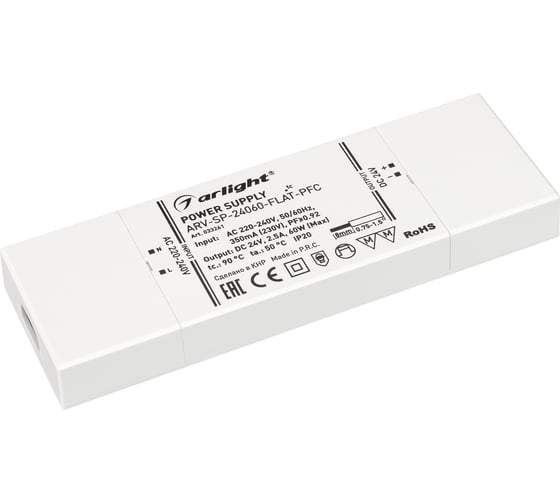 Изображение товара Блок питания Arlight ARV-SP-24060-FLAT-PFC 033261
