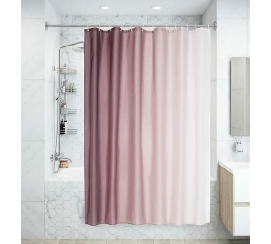 Изображение товара Штора для ванной PRIMANOVA SHARM 180x200 PLE, фиолетовый DR-40003