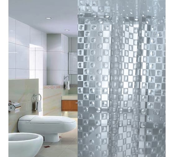 Изображение товара Штора для ванной PRIMANOVA Odalisque 180x200, 3D, PVC DR-50038