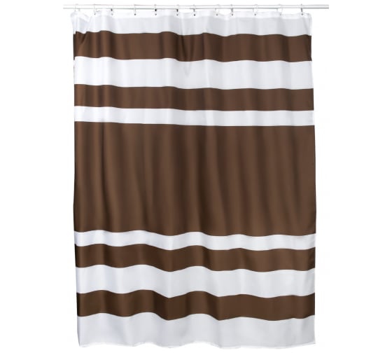 Изображение товара Штора для ванной PRIMANOVA Velvet 180x200 PLE, шоколад DR-80002