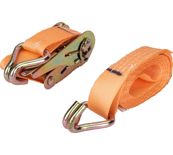 Изображение товара Стяжной ремень с крюками для крепления груза АБСОЛЮТ 0,4/0,8 т, L=2 м 7930121031016