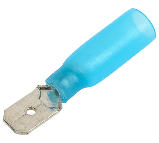 Изображение товара Изолированная термоусаживаемая клемма "папа" Nord-Yada 6.3мм 1.5-2.5 кв.мм (синяя) 906334