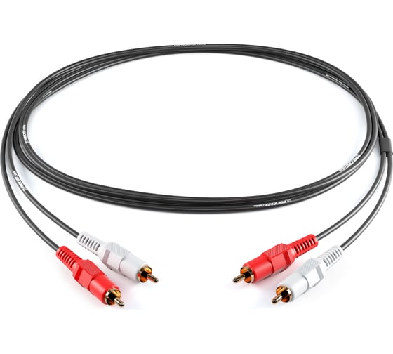 Изображение товара Межблочный кабель PROCAST cable 2RCA/2RCA.2 2RCA m-2RCA m, длина 2m, цвет черный НФ-00000417