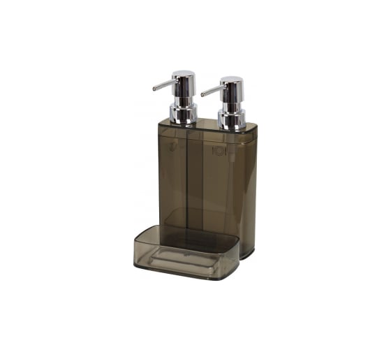 Изображение товара Дозатор для жидкого мыла PRIMANOVA VIVA прозрачно-дымчатый, с секцией для губки 0.3 л; 0.6 л M-E10-25
