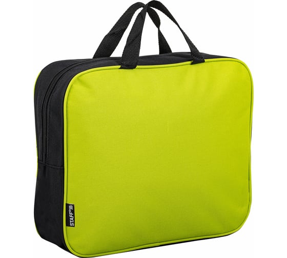 Изображение товара Папка Staff EVERYDAY на молнии с ручками, А4, ширина 80 мм, полиэстер, зеленая 270742