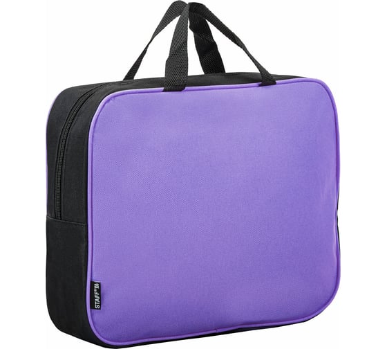 Изображение товара Папка Staff EVERYDAY на молнии с ручками, А4, ширина 80 мм, полиэстер, сиреневая 270741