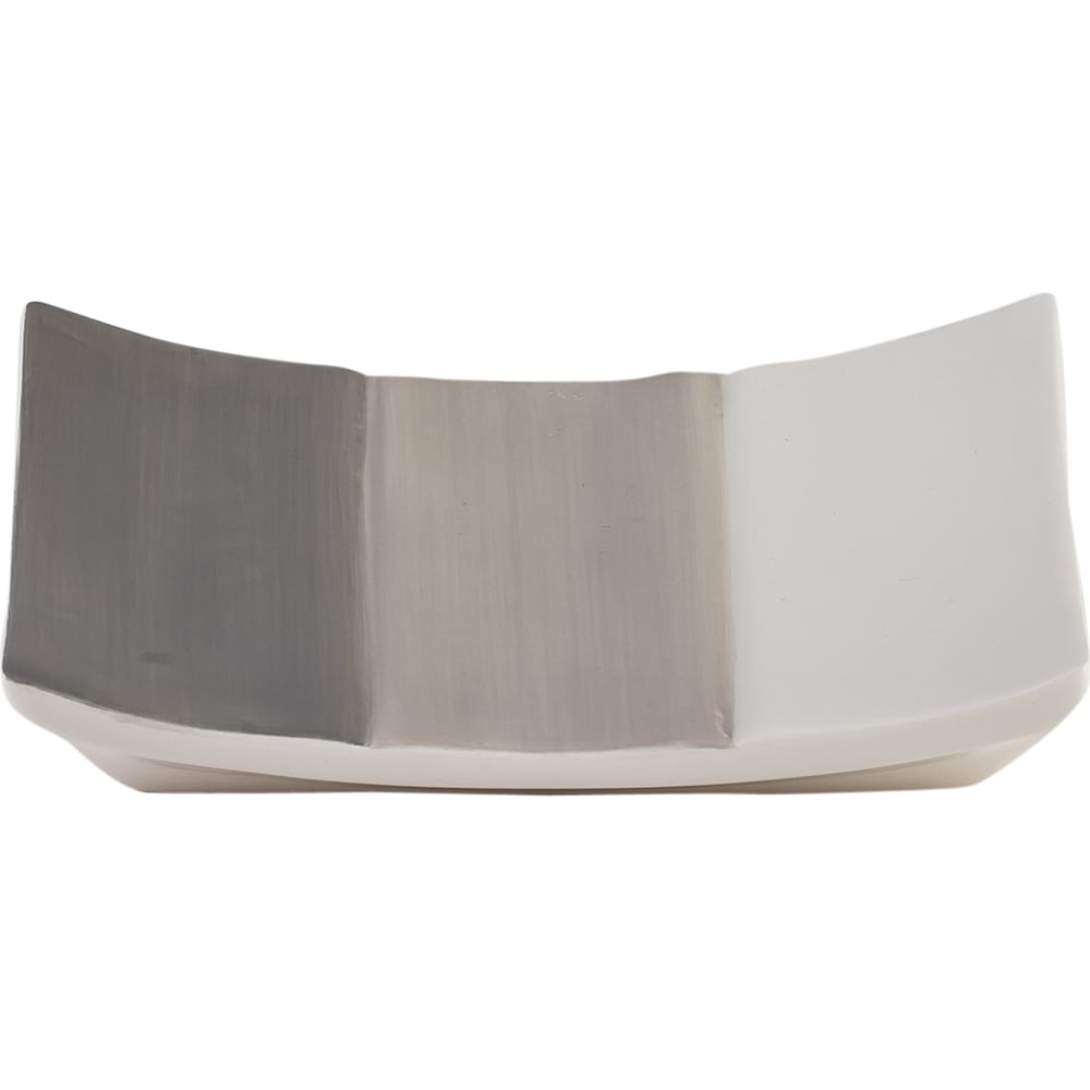 Изображение товара Мыльница PRIMANOVA ELLY D-07711 из керамики овальная серебристая настольная серия Belly