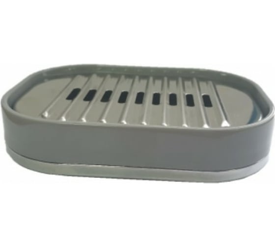 Изображение товара Мыльница PRIMANOVA LENOX серый, овальная, пластик M-E32-07/1