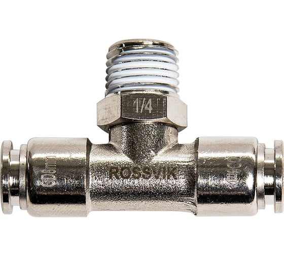 Изображение товара Цанговый разъем Т-образный (1/4"; 8x6 мм) Rossvik B187/7.R