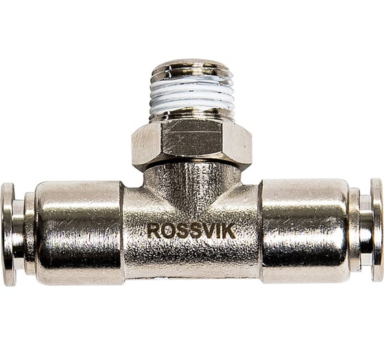 Изображение товара Цанговый разъем Т-образный (1/8"; 6x4 мм) Rossvik B187/3.R