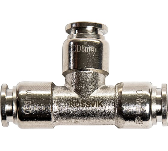 Изображение товара Цанговый разъем Т-образный 8x6 мм Rossvik B189/4.R