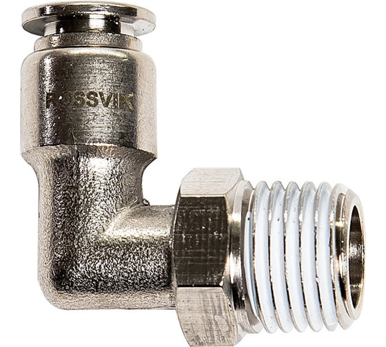 Изображение товара Цанговый разъем Г-образный (1/4"; 6x4 мм) Rossvik B184/7.R