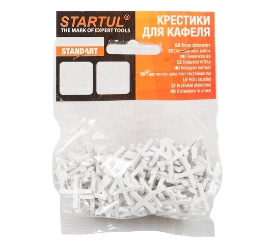 Изображение товара Крестики для укладки плитки 5 мм, 100 штук Standart STARTUL ST4302-50