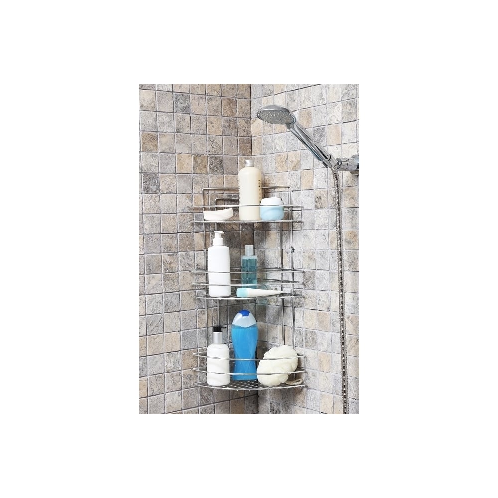 Изображение товара Угловая 3-х ярусная полка PRIMANOVA FEST 24x24x50 см